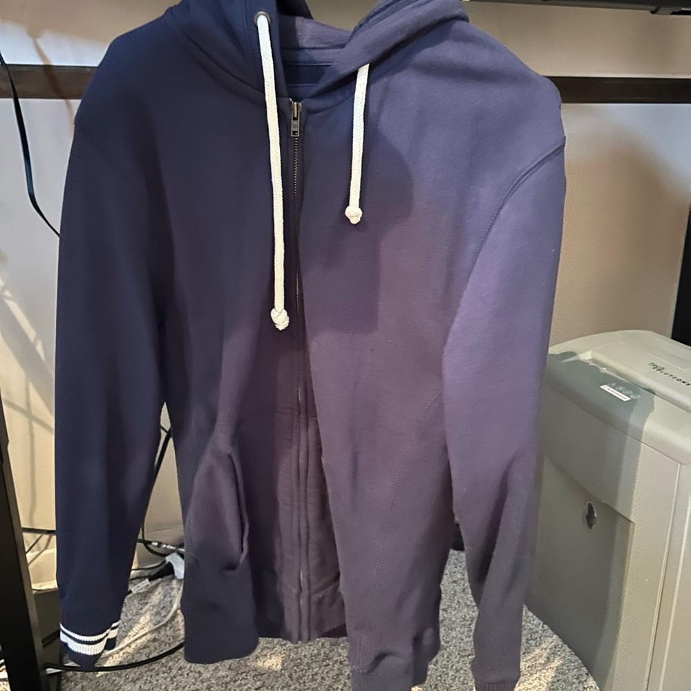 Mitchell & Ness Navy Zip-Up Hoodie